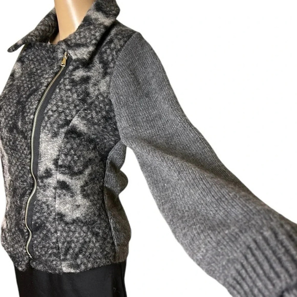 VTG chunky knit wool blend jacket made in Italy ,EC
Asymmetrical zip,rib,M - Picture 12 of 12